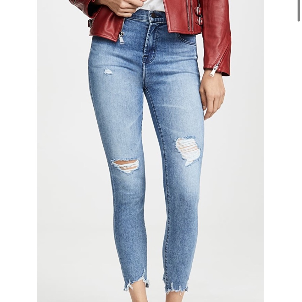 J Brand high rise crop skinny jeans
